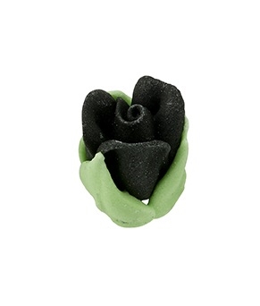 Royal Icing Rosebud - Black