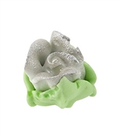 Royal Icing Rosebud - Metallic Silver