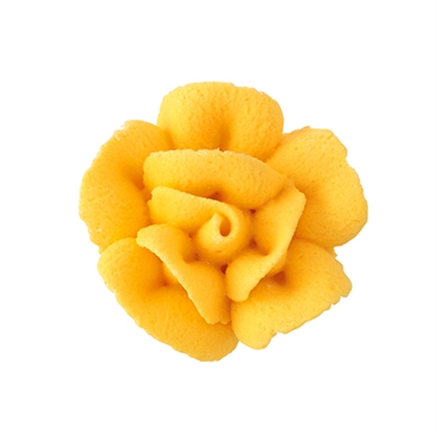 Small Royal Icing Rose - Golden Yellow