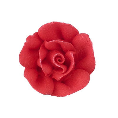 Medium Royal Icing Rose - Red