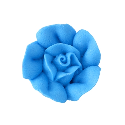Medium Royal Icing Rose - Sky Blue