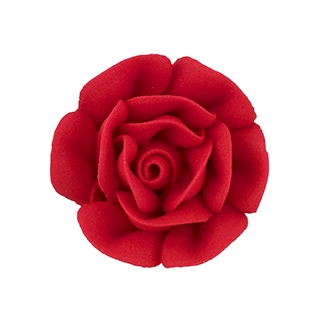 Med-Lg Royal Icing Rose - Red
