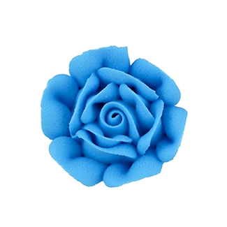 Med-Lg Royal Icing Rose - Sky Blue