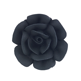 Large Royal Icing Rose - Black