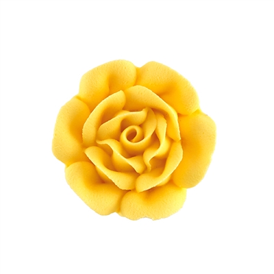 Large Royal Icing Rose - Golden Yellow