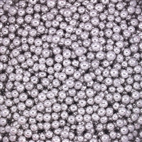 Non-Edible Metallic Silver Coated Dragees - 3mm - 11 lbs. Bulk Pack