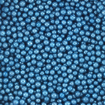 Non-Edible Metallic Blue Dragees - 3mm