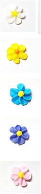 Small Royal Icing Swirled Drop Flower - Assorted Colors