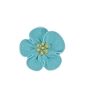 Small Royal Icing Wild Rose - Blue