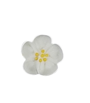 Small Royal Icing Wild Rose - White