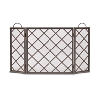 Pilgrim Iron Weave Tri Panel Fireplace Screen (18199)