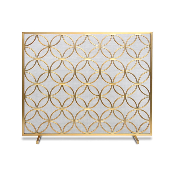 Pilgrim Bedford Burnished Brass Fireplace Screen (18311)