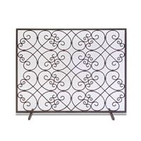 Pilgrim Abington Distressed Bronze Fireplace Screen (18321)