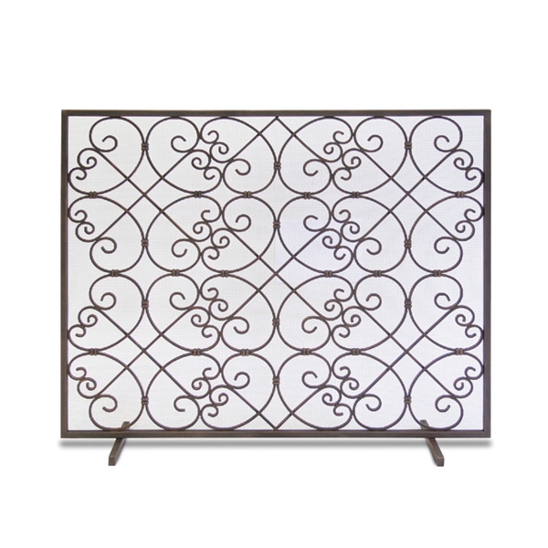 Pilgrim Abington Distressed Bronze Fireplace Screen (18321)