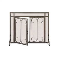 Pilgrim Iron Gate / Straight Top Door Fireplace Screen (18426)