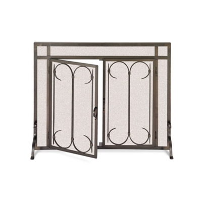 Pilgrim Iron Gate / Straight Top Door Fireplace Screen (18426)