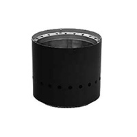 Metal-Fab Double Wall Black Stove Pipe 6" Diameter Stove Top Adapter