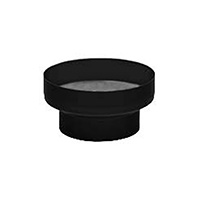Metal-Fab Double Wall Black Stove Pipe 6" Diameter to 8" Diameter Increaser