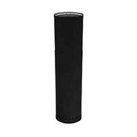 Metal-Fab Double Wall Black Stove Pipe 6" Diameter 48"-66" Telescoping Pipe