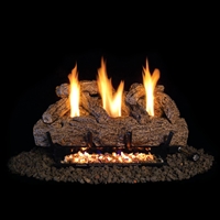 Real Fyre 30-Inch Live Oak Gas Log Set with Vent-Free VF9 Manual Burner, Natural Gas