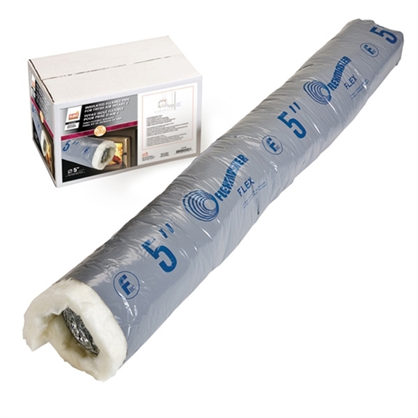 Enerzone 5" x 4 ' Insulated Flex Pipe for Fresh Air Intake (AC2090)