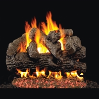 Real Fyre Royal English Oak 24-in Gas Logs with Burner Kit Options