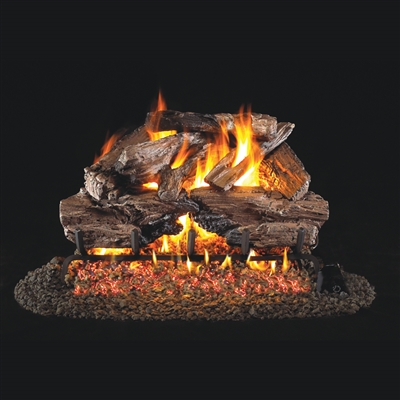 Real Fyre Charred Cedar 18-in Logs with Burner Kit Options