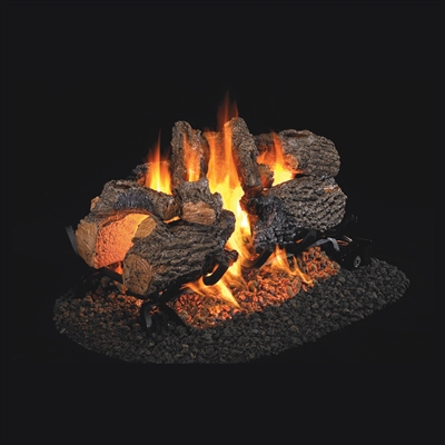 Real Fyre Charred Oak See-Thru 24-in Logs Only