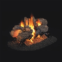 Real Fyre Charred Oak See-Thru 30-in Logs with Burner Kit Options