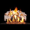 Real Fyre Charred Mountain Birch 24-in Gas Logs with Burner Kit Options