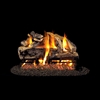 Real Fyre Charred Rugged Split Oak 18-in Gas Logs with Burner Kit Options