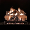 Real Fyre Charred Split Oak 30-in Logs with Burner Kit Options