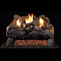 Real Fyre Evening Fyre Charred See-Thru Vent Free Gas Logs 24-in with G18 Burner Options