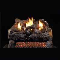 Real Fyre Evening Fyre Charred 24-in Vent-Free Gas Logs with G18 Burner Kit Options