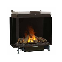 Faber e-Matrix Two-Sided Built-In Electric Firebox, Left Facing