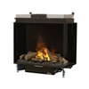 Faber e-Matrix Two-Sided Built-In Electric Firebox, Right Facing