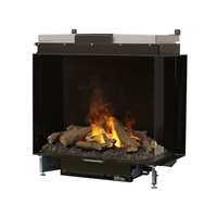 Faber e-Matrix Two-Sided Built-In Electric Firebox, Right Facing