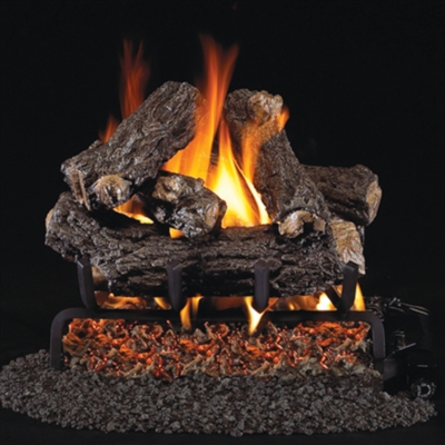 Real Fyre Rustic Oak Designer 16-in Gas Logs Only