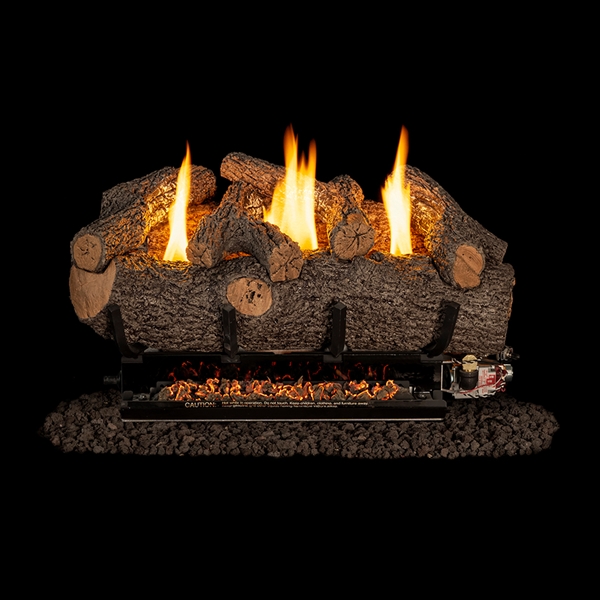 Real Fyre Meadow Oak Vent-Free 24-in Gas Logs for G9 Series - Logs Only