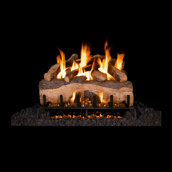 Real Fyre Mountain Crest Split Oak Vented 30-in Gas Logs - Logs Only