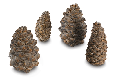 Designer Pine Cones- 4 Assorted Sizes