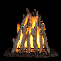 Real Fyre Rural Aged Oak Rumford Style 18/20" Gas Logs Only