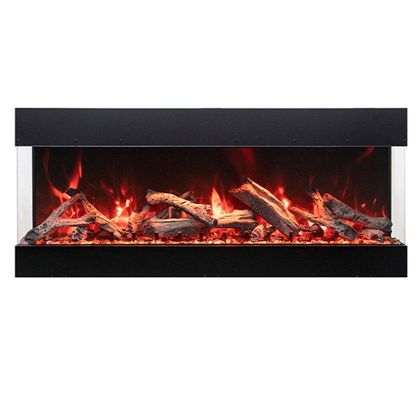 Amantii Tru View Bespoke 85" 3-Sided Built-in Electric Fireplace (65" Model Shown in Main Image)