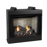 Empire Jefferson Vent-Free Firebox, Deluxe 32 Circulating Flush Front, Refractory Liner