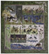 Complete At Home in the Woods quilt with birds, deer, bears, wildflowers, fish, and moose.