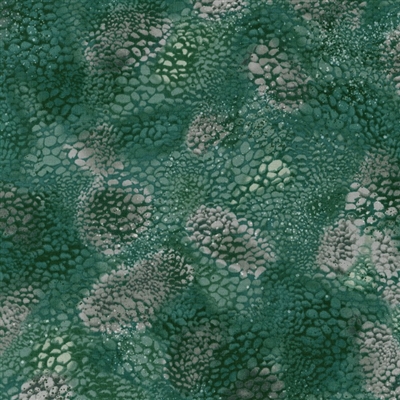 Pebble screen print in emerald green and gray