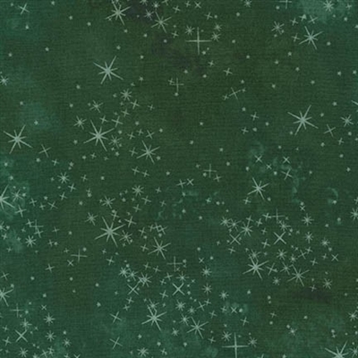 Star lacquer mottled screen print in evergreen.