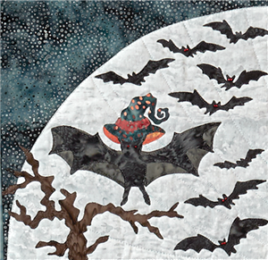 Bat in the Hat Applique Pattern and Complete Quilt Instructions