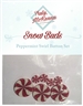 Handmade polymer clay buttons swirled white and red look just like peppermint candies. Made in USA.