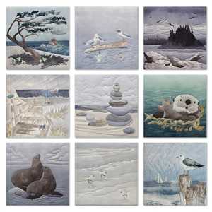 From the Coast, With Love Complete Set of Fabric Art Prints